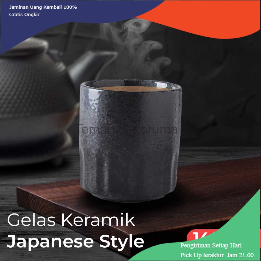 TD - DPR RHE Gelas Cangkir Teh Keramik Japanese Style Ceramic 140ml - RS321