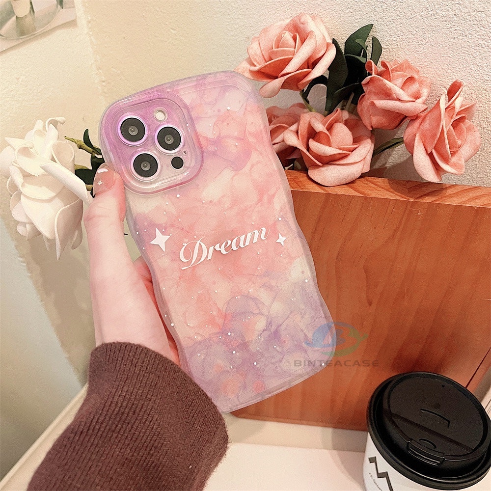 Casing Kompatibel Untuk iPhone 7Plus 11 Pro Max XR X XS Max 6s 7 8 6 14 Plus 13 11 12 14 Pro Max SE Fantasi Langit Berbintang Bulan Jernih Tepi Melengkung TPU Phone Case Binteacase