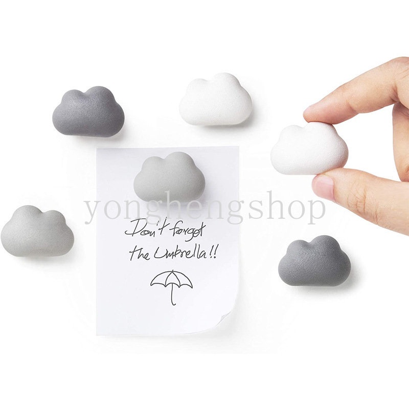 1/5pcs Kreatif 3D Berbentuk Awan Kulkas Magnet Stiker Kulkas Lucu Raindrop Whiteboard Pemegang Pesan Foto Note Stiker Dekorasi Rumah