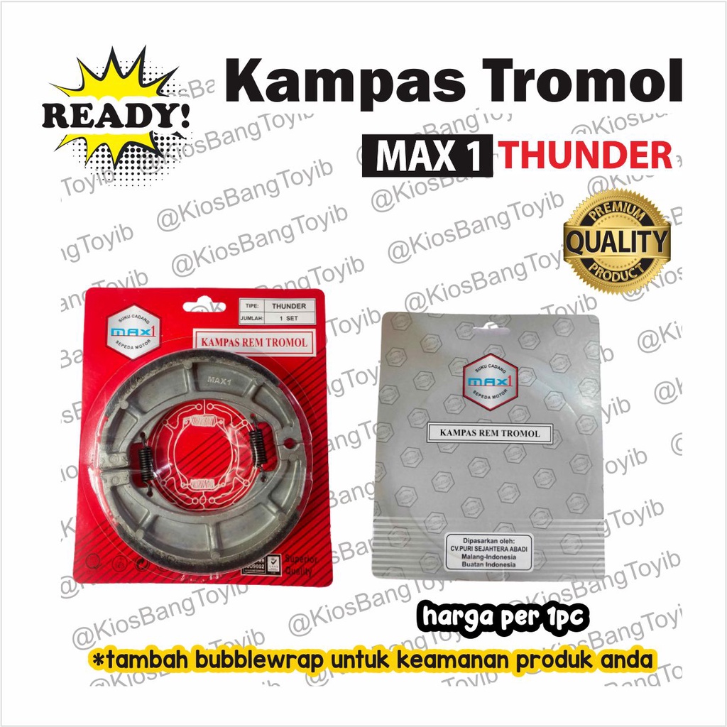 Kampas Rem Tromol Belakang Brake Shoe Suzuki Thunder 125 Spin (MAX1)