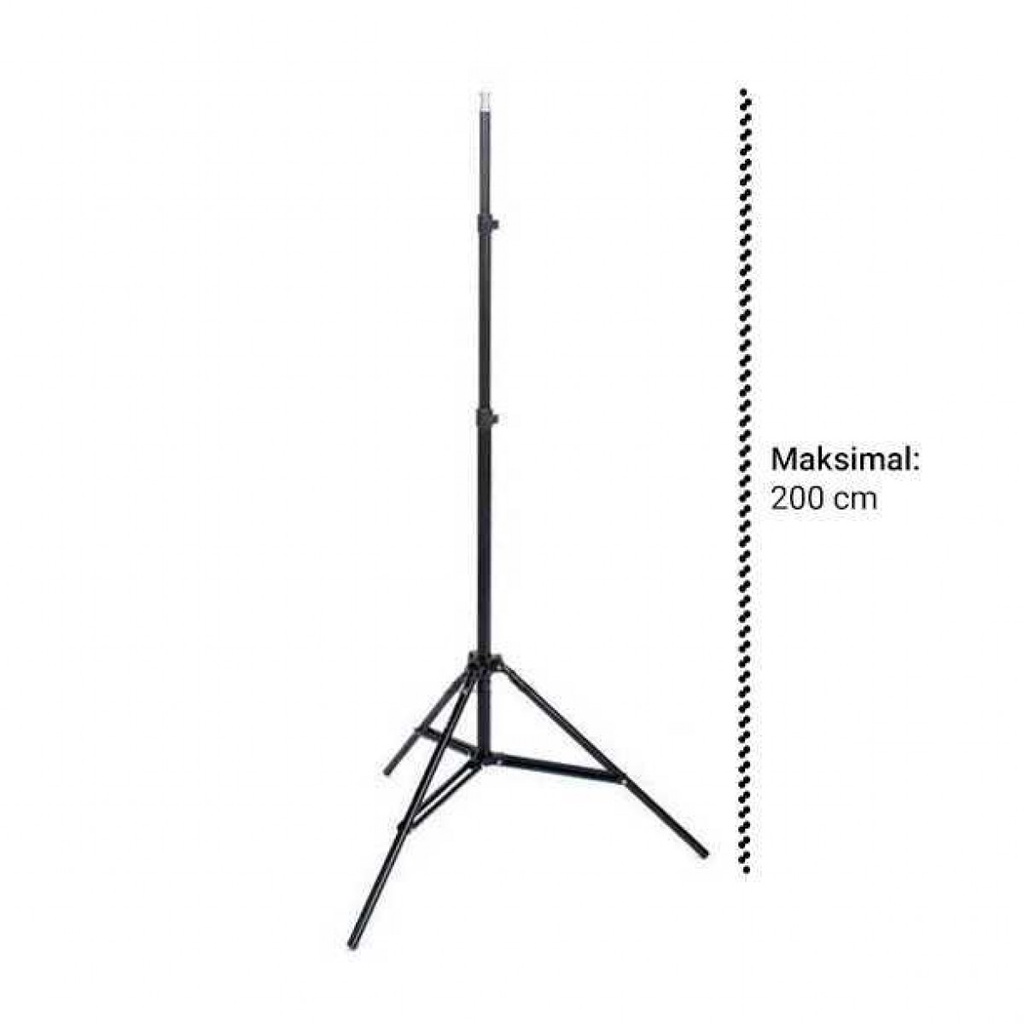 Tiang Lampu Portable Light Stand Tripod 200cm for Studio Lighting