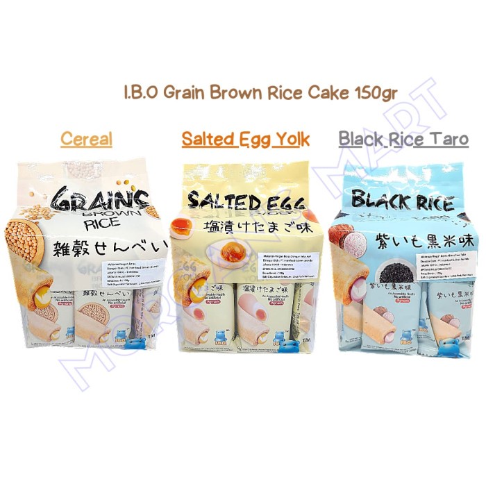 

I.B.O Grain Cake 150gr | Snack Black Rice Taro Salted Egg Yolk - Black Rice Taro