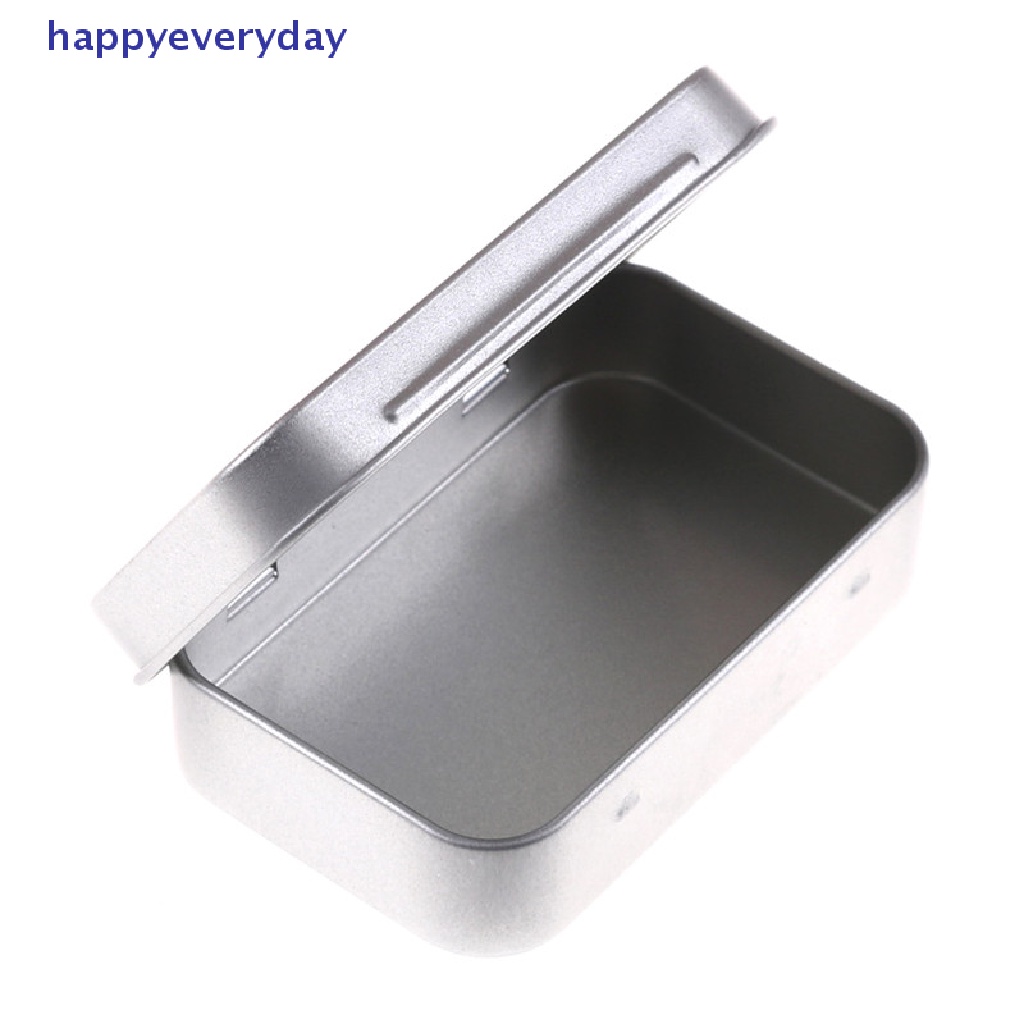 [happy] 95 * 60 * 20mm Metal Tin Flip Storage Box Case Organizer Untuk Kunci Permen Koin [ID]