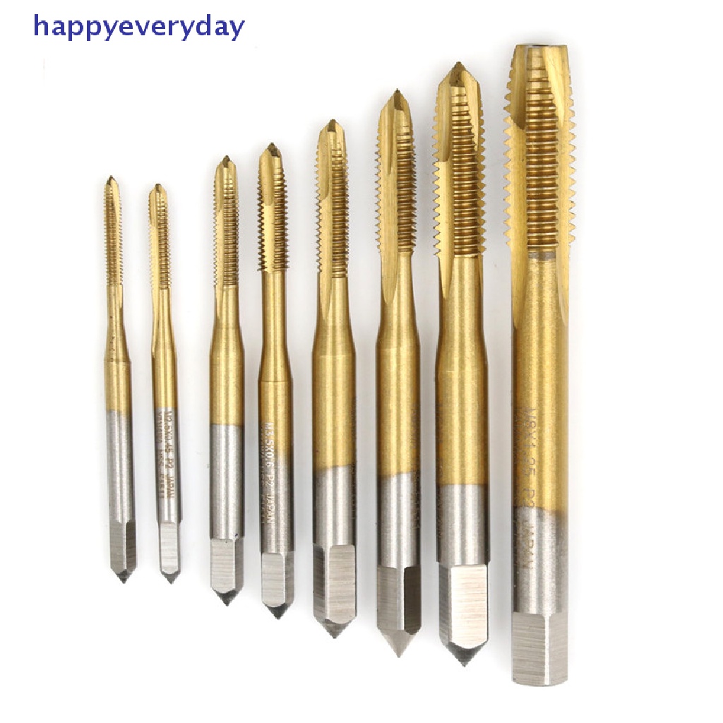 [Selamat] M2/m2.5/m3/m3.5/m4/m5/m6/m8 HSS Metric Straight Suling Ulir Screw Tap Plug Tap [ID]