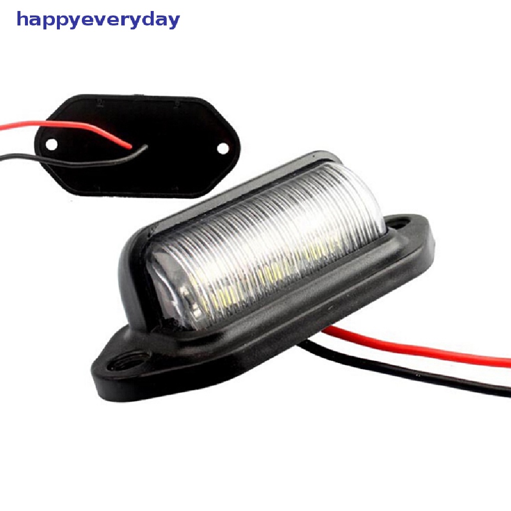 [happy] 1pc Lampu Plat Nomor 6led 12V Anti Air Mobil Perahu Truk Trailer Step Lamp [ID]