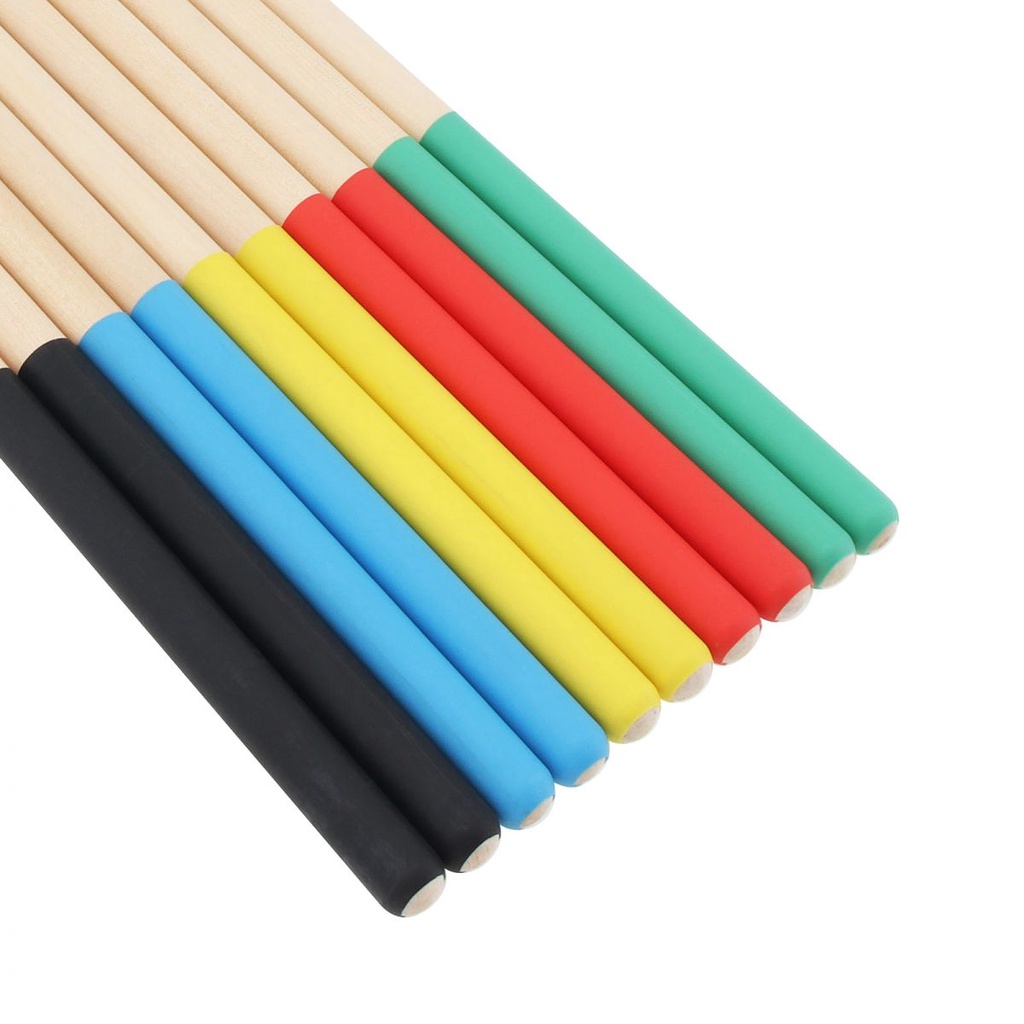 1pasang Non Slip 5A/7A Multiple Color Maple Drumsticks Stik Drum Kayu