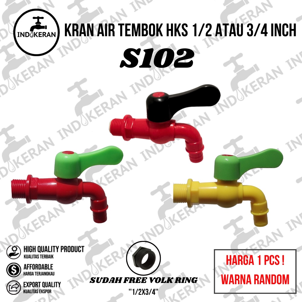 INDOKERAN - Kran Taman Air Tembok Mandi PVC HKS