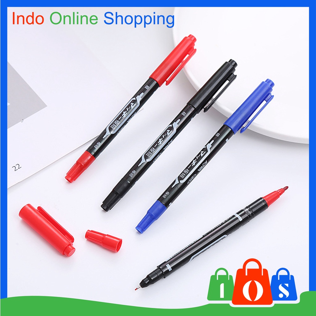 

Pena Marker Dua Fungsi Dual Tip Pulpen Spidol 2 in 1 Import COD σ 892