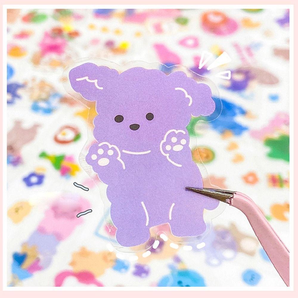 Mxbeauty Kotak Goo Card Guka Sticker Set Lucu Tahan Air Siswa Tangan Akun Diary Notebook Goo Card Stiker Dekoratif Stiker