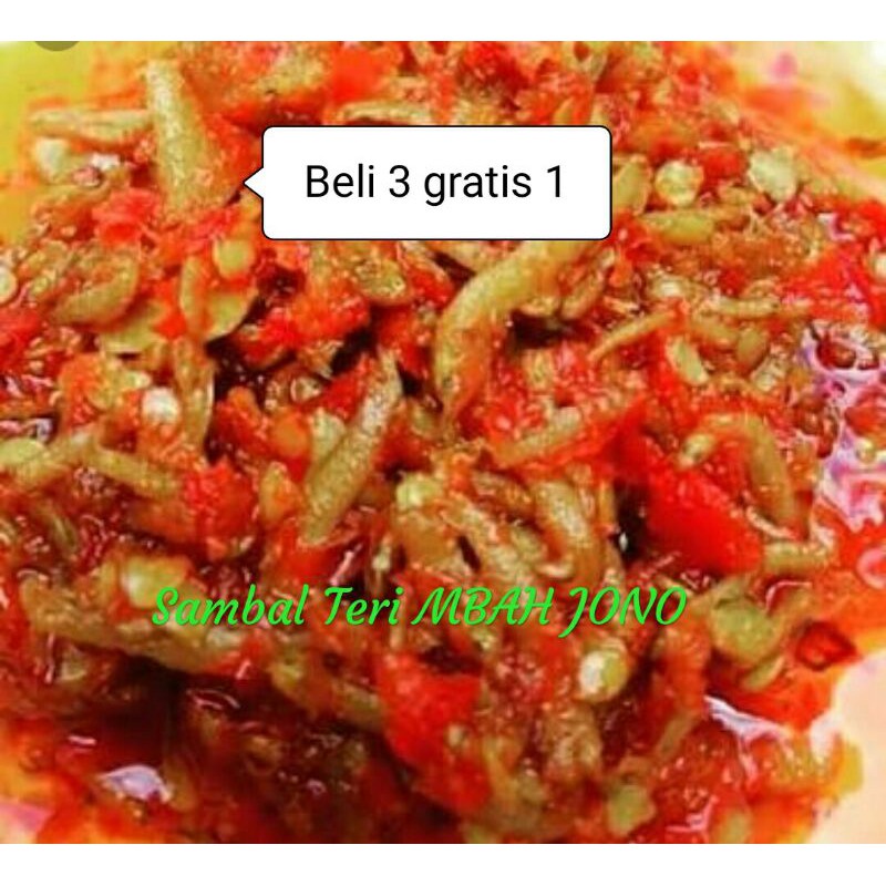 

Sambel Teri MBAH JONO,150g.promo beli 3 gratis 1