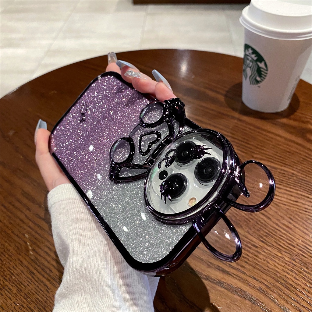 Case Tali Kelinci Kartun Lucu iPhone 14 Pro Max Plus case iPhone 13 12 Pro Max 11 Pro Max Pelindung Kamera Mewah Lensa TPU Kedip shockproof soft case