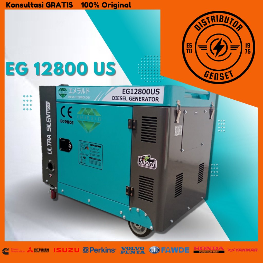 Genset 10 KVA Emerald EG12800US Diesel Engine - Genset Solar