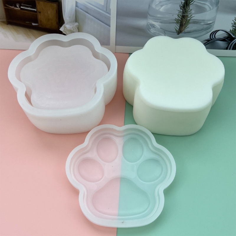 Sa Box Resin Mold Kotak Penyimpanan Cetakan Resin Silicone Jewelry Box Resin Mold Dengan Tutup