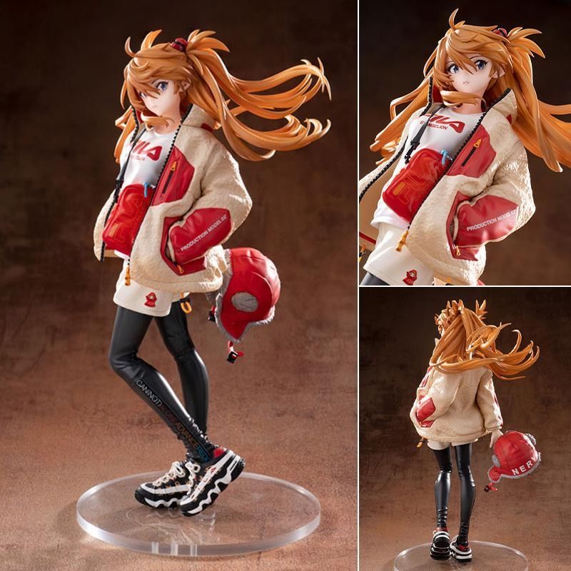 Anime Neon Genesis Evangelion Action Figure Baru Asuka Langley Shikinami Figure Ver.Radio Eva Part.2 25cm Ornamen Koleksi Model PVC