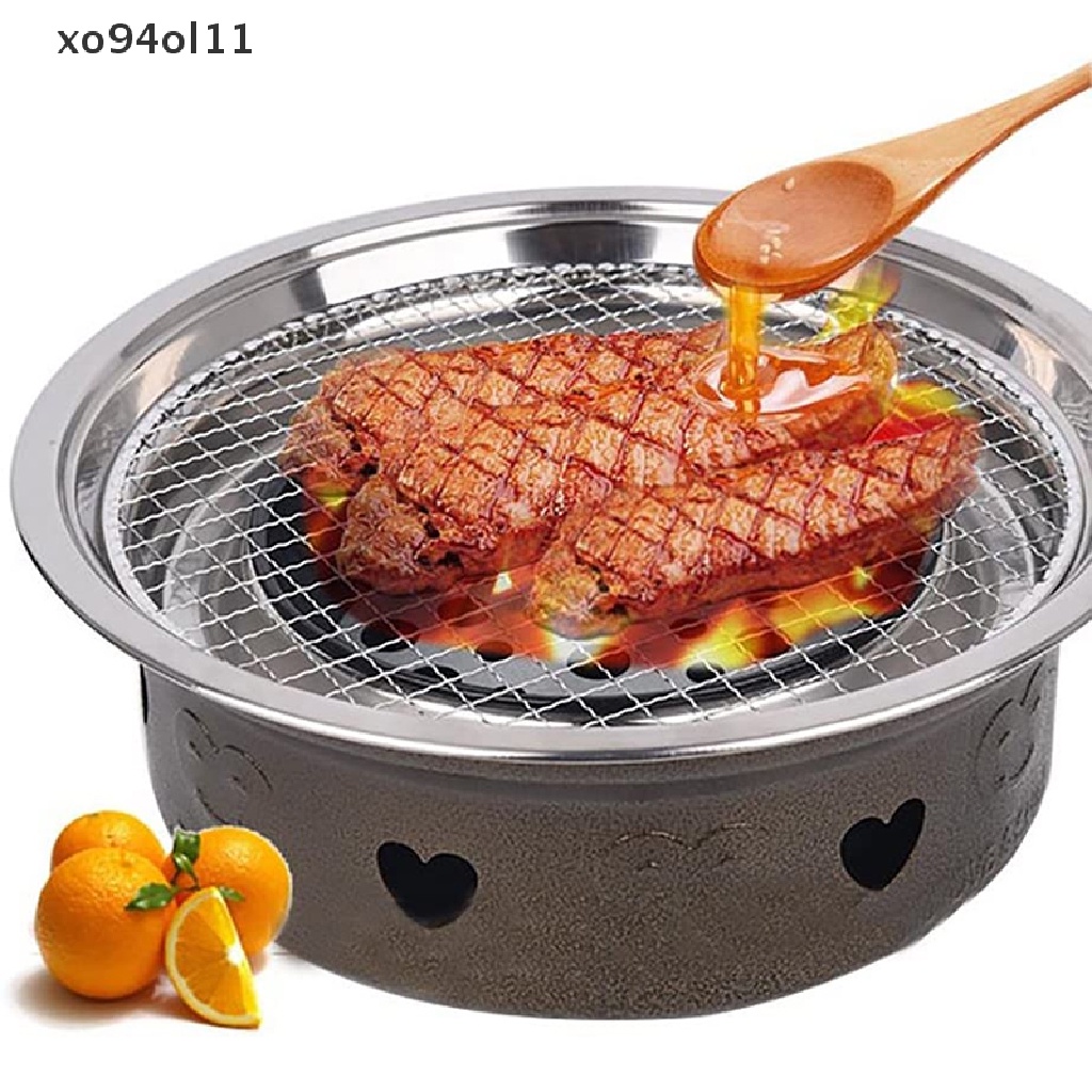 Xo Jaring Panggangan BBQ Bulat Stainless Steel Round Grater Steam Net Outdoor Mesh Wire Net OL