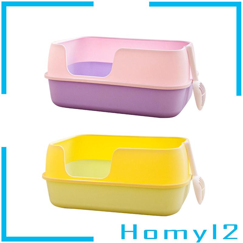 [HOMYL2] Kotak Kotoran Kucing Untuk Kucing Indoor Sisi Tinggi Tall Detachable Kitty Litter Box