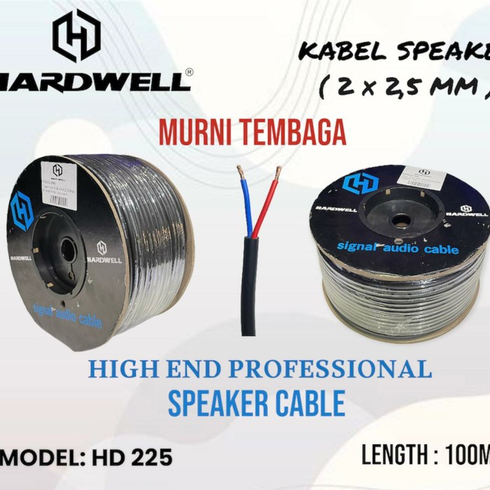 Kabel Speaker HARDWELL HD225 / HD 225 / HD-225 2x2,5mm 100m