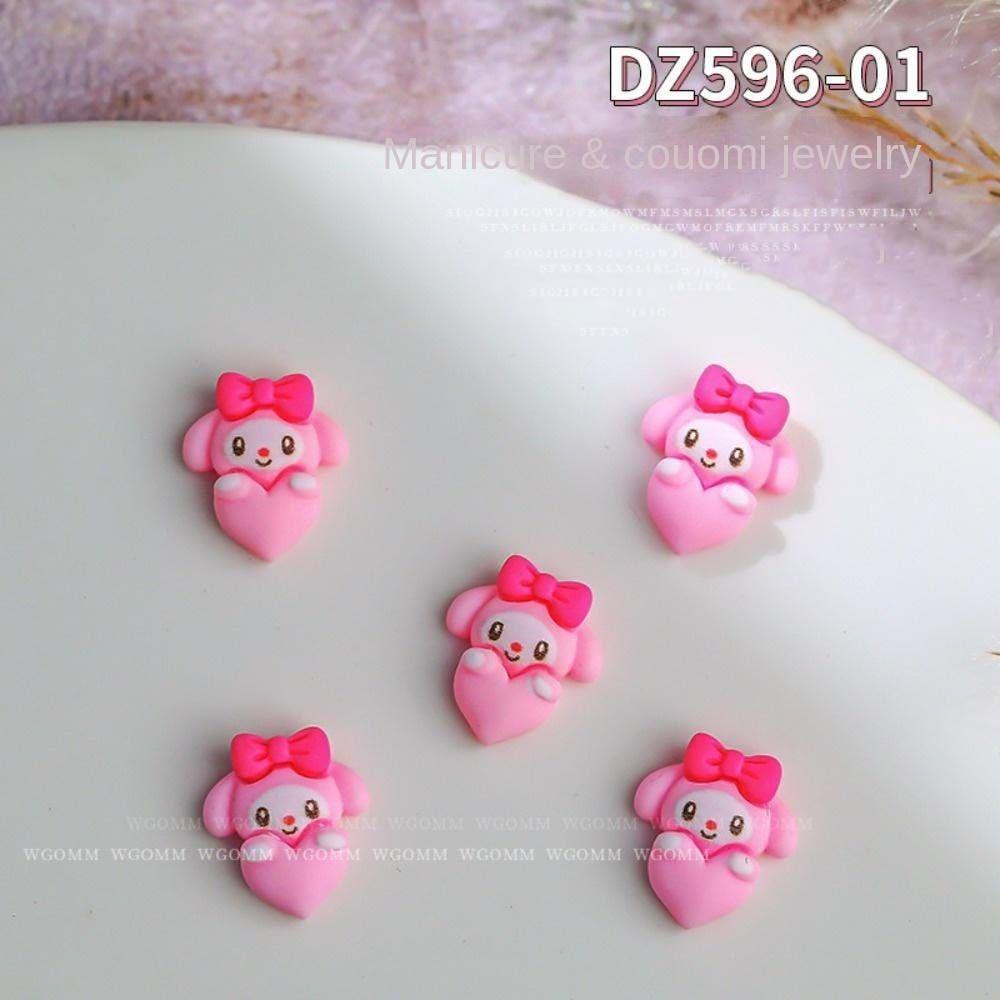 Nickolas1 Kartun Dekorasi Kuku Wanita Resin Kuromi Melody Manicure Aksesoris Hiasan Kuku 3D Nail Art Drills