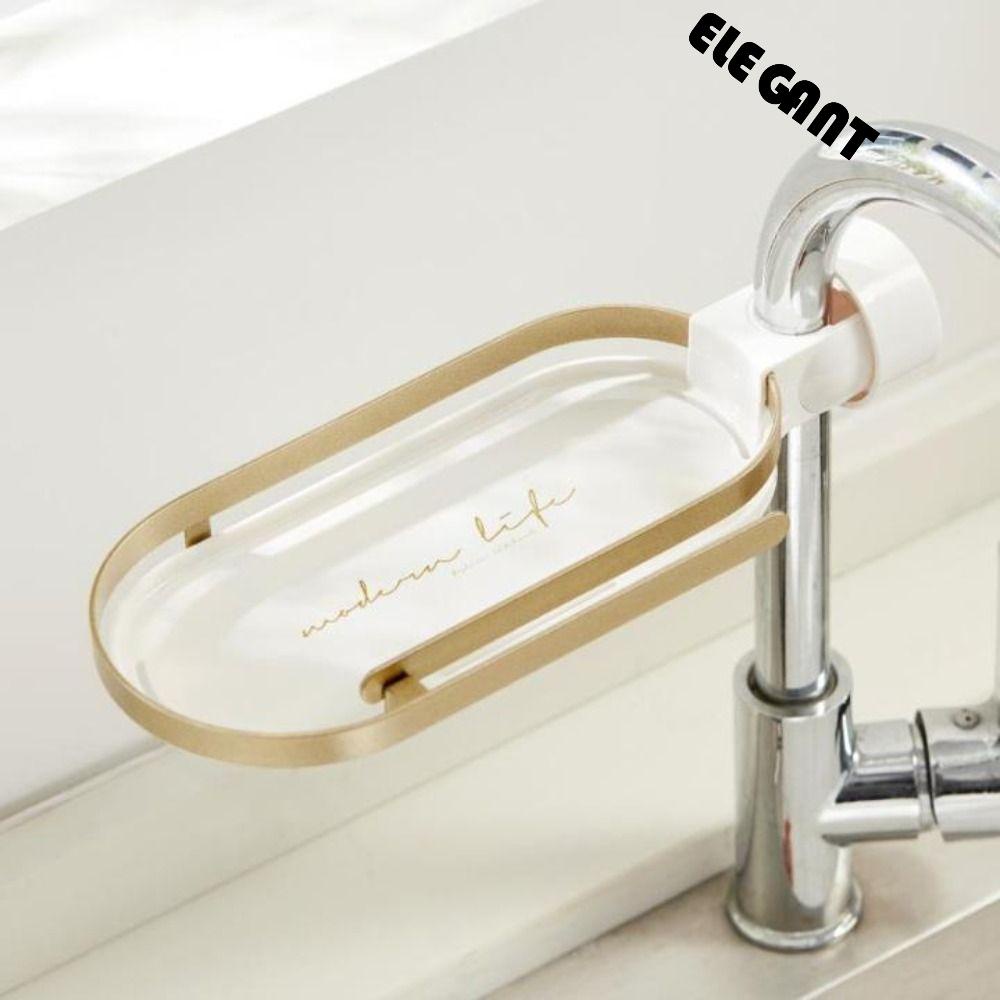 [Elegan] Rak Kran Ruang Aluminium Dapat Disesuaikan Tanpa Bor Praktis Hemat Tempat Rak Penyimpanan Spons Tempat Penyimpanan