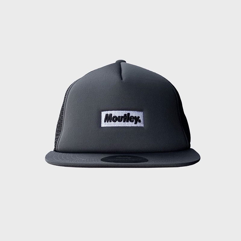 Moutley Topi Trucker Pria Jaring Chrome Hat Logo Embroidery Abu 080123