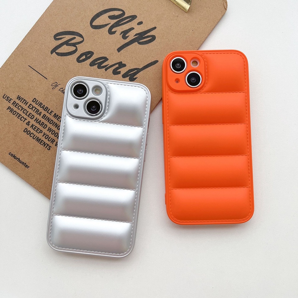 IPHONE Phone Case Down Jaket Anti Fingerprint Anti Jatuh Cocok Untuk Iphone14 13 12 11 Pro Max Xr X Xs