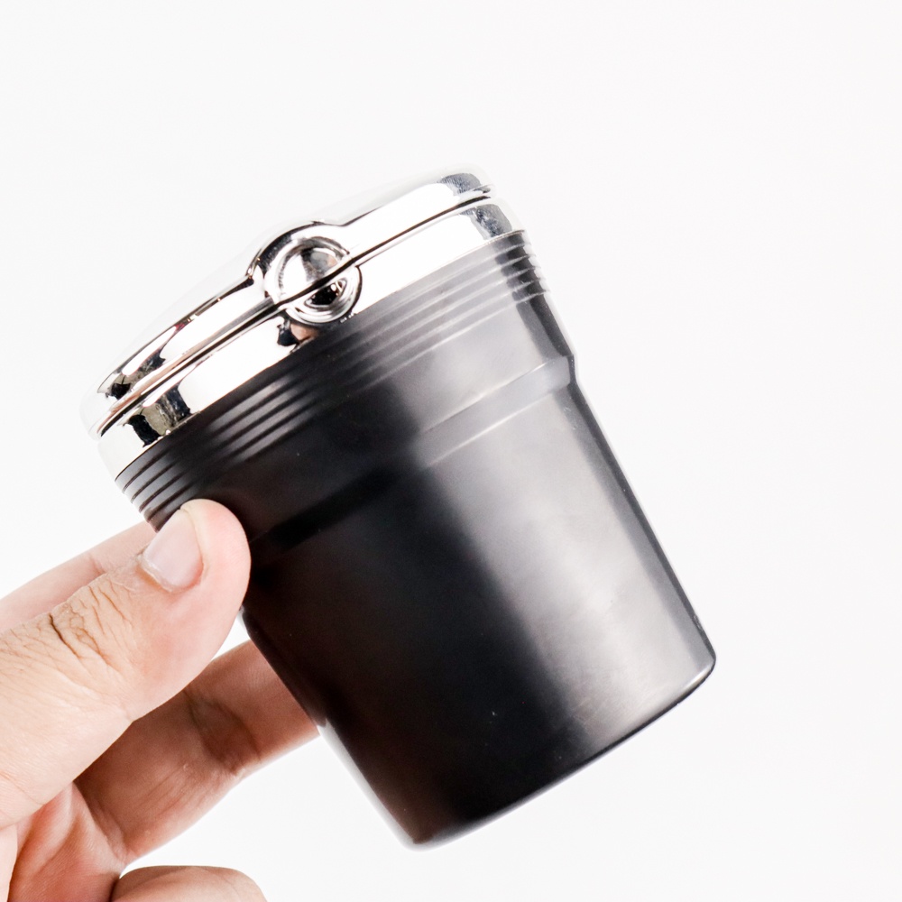 ASHIRAY Tray Asbak Mobil dengan Lampu LED - JC-331 - Black