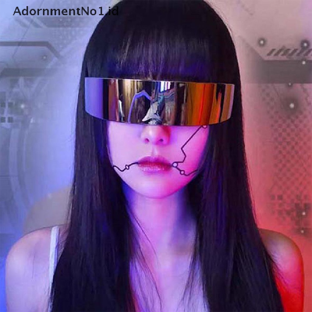 [AdornmentNo1] Retro Kacamata Matahari Perlindungan UV Eyewear Rimless Sunglasses Wanita Pria Pesta Halloween Technoy Sun Glasses Vintage Gothic Steampunk Party Glasses [ID]