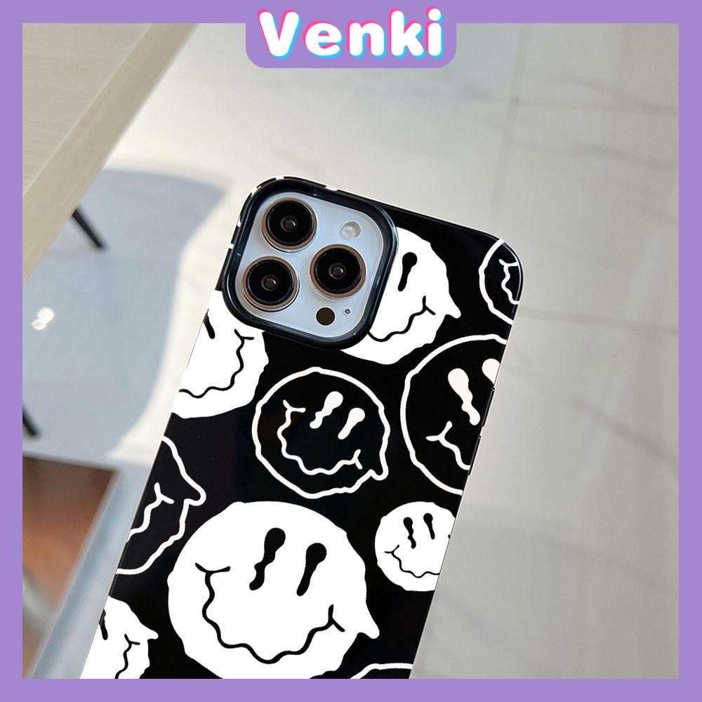 Case for iPhone 11 Soft TPU Glossy Black Candy Case Cute Fashion Smiley Camera Protection Shockproof For iPhone 14 13 12 11 Pro Max 7 8 Plus X XR