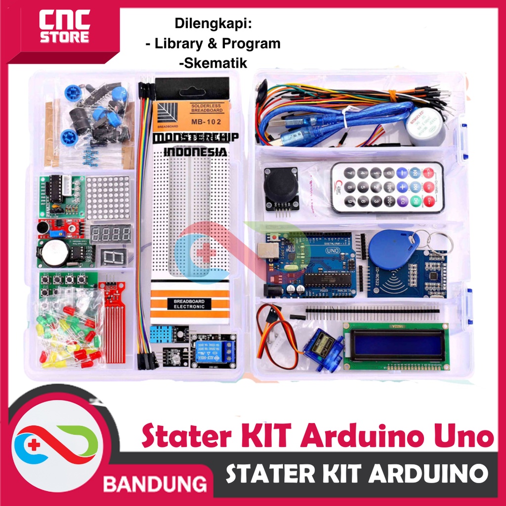 ARDUINO STARTER KIT PAKET LENGKAP UNO MONSTER KIT