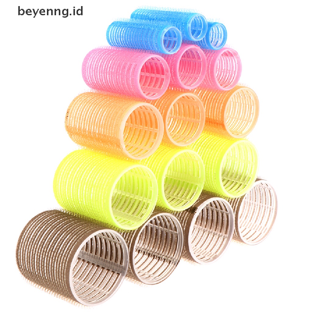 Beyen Self Grip Rollers Cling Stick Pengeriting Rambut Ikal Gelombang Styling Salon Setg Alat ID