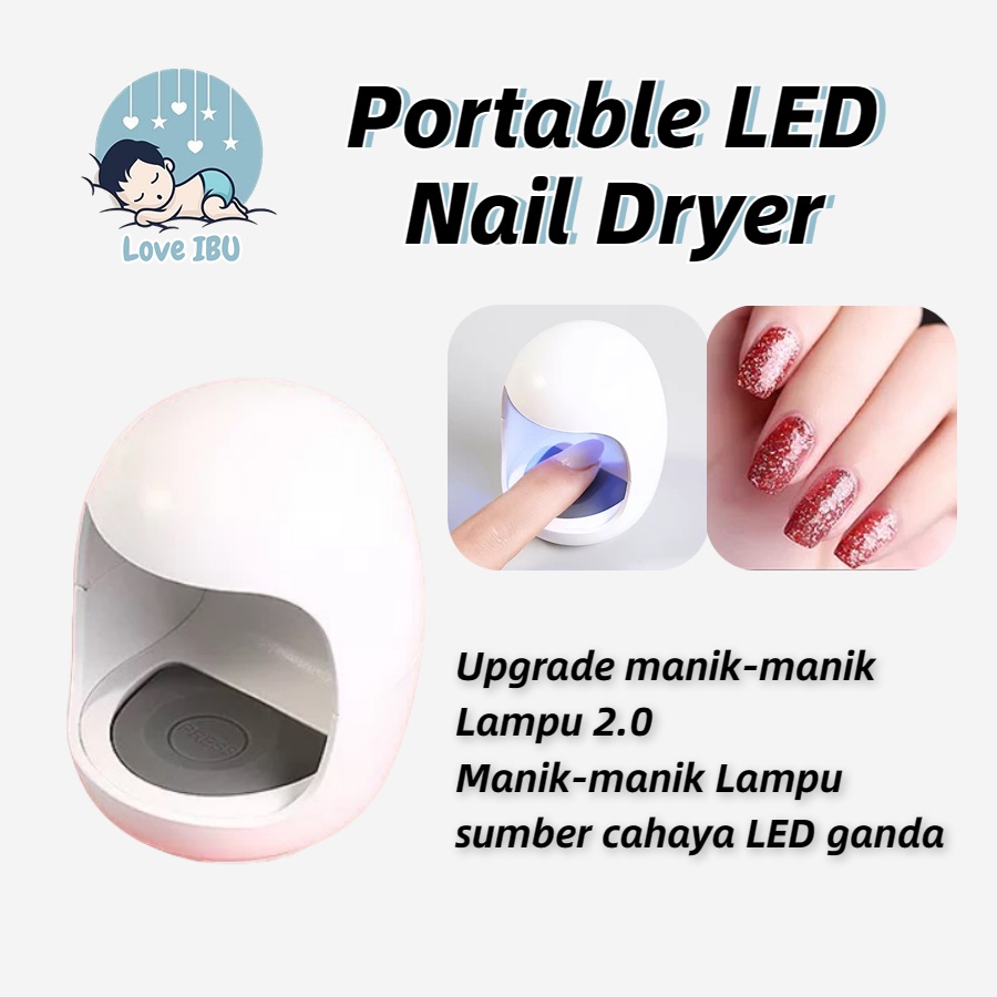 Smart Portable UV LED Nail Dryer Nail Polish Dryer UV Led Nail Pengering Kutek Kuku Mini for Kutek Gel Nail Art Make Over Tool