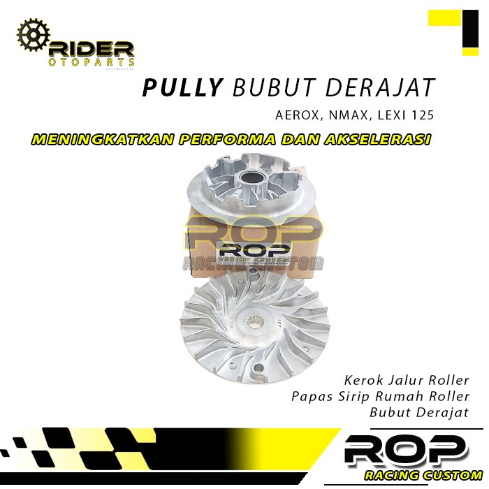 Upgrade Rumah Roller Racing Set Pully Nmax 155 Aerox 155 Lexi 125 Bubut Derajat