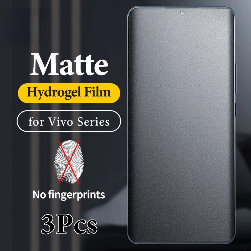 3pcs Film Hydrogel Untuk Vivo Y19 Y22S Y30 Y35 Y33S Y50 Y55 Y85 Y01 Y12 Y15A Y11 Y21T Y20S Y91 Pelindung Layar Matte Untuk Vivo S1 S12 S15 V11 V15 V17 V25 V27 Pro S10 T1X V23 V21