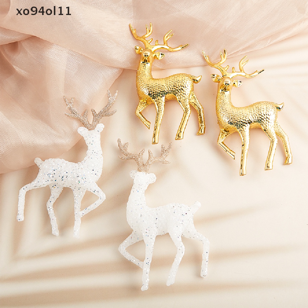 Xo Natal Kristal Rusa Putih Flash Cake Dessert Decor Forest Elk Kids Merry OL