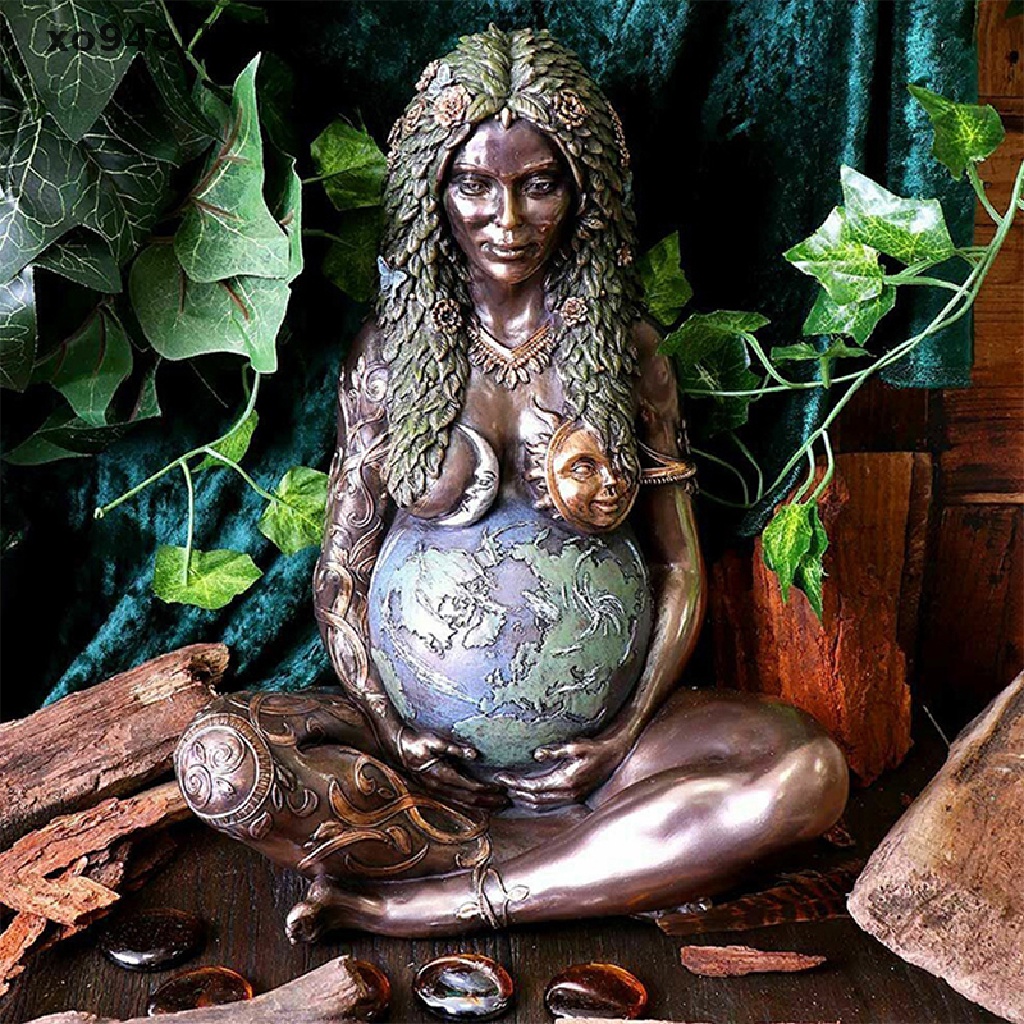 Patung Dewi Pertiwi XO Patung Polyresin Patung Ibu Bumi Ornamen 15CM OL