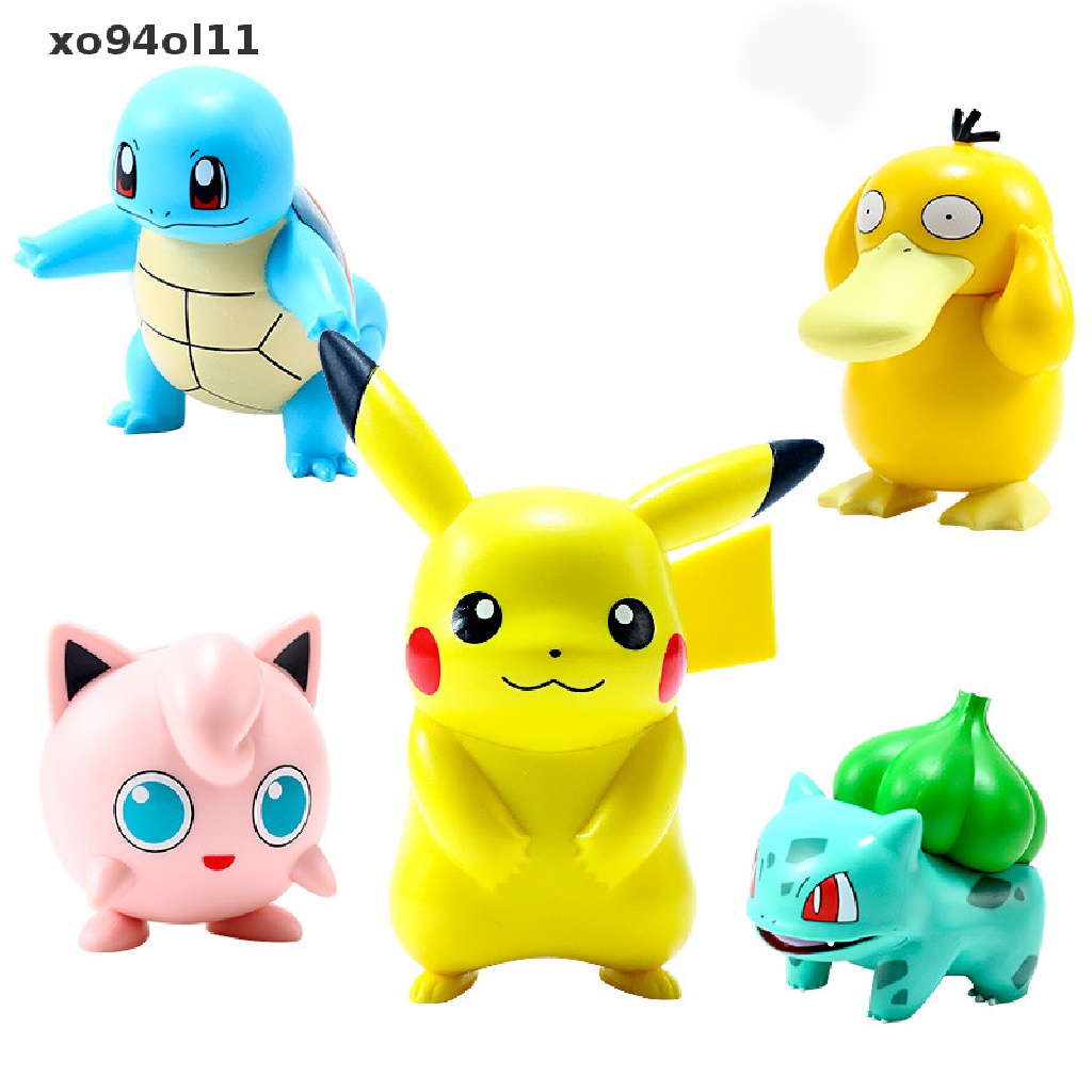 Xo Pikachu Bulbasaur Charmander Squirrel PVC Anime Action Figure Model Boneka Mainan OL