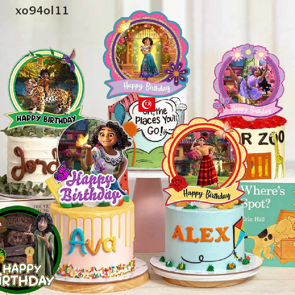 Xo 1PC Topper Akrilik Pesta Ulang Tahun Layout DIY Dekorasi Kue Home Decor OL