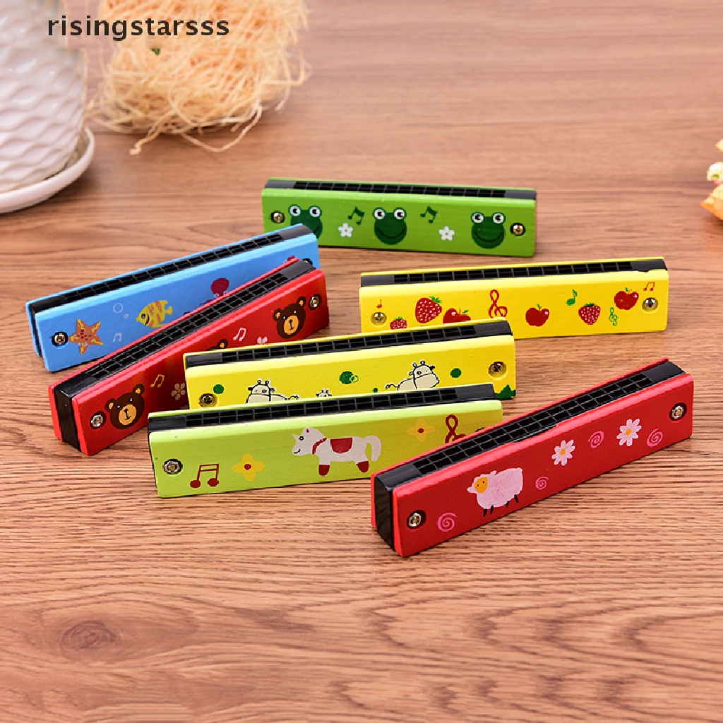 Rsid Span-new Lucu Tremolo Harmonika 16lubang Anak Alat Musik Edukasi Mainan Cover Warna-Warni Jelly