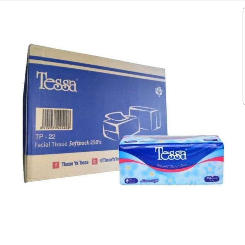 Tissue/Tisu Tessa 1 Dus =40 pack | Facial tisu 250sheets 2ply