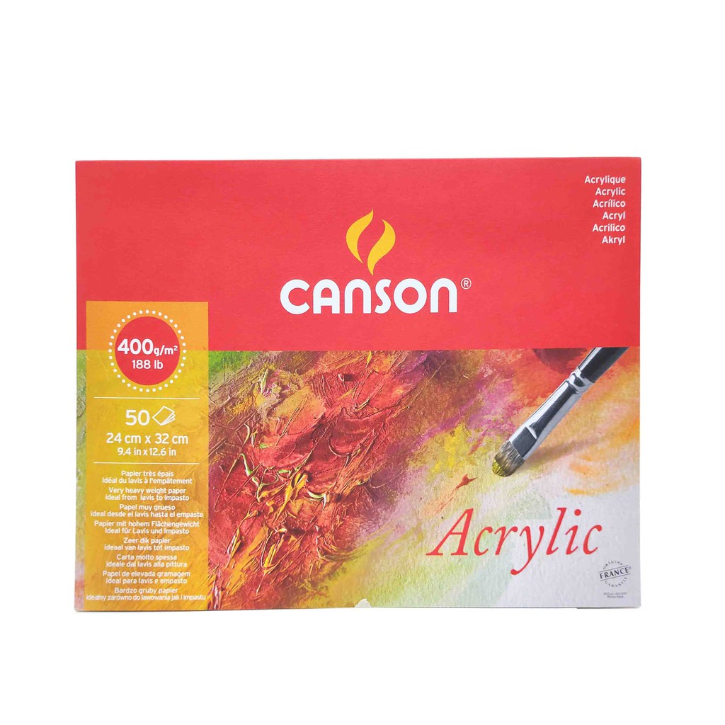 

Canson Acrylic Kertas Sketsa Gambar Lukis Akrilik 50 Lembar 24x32cm