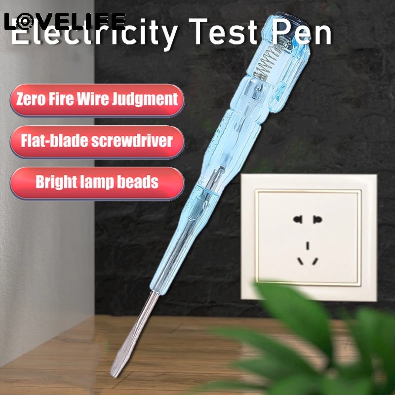 Hot Sale/Intelligent Voltage Tester Pen Plastik Non-contact Tes Listrik Induksi Pensil Voltmeter Power Detector Obeng Listrik Probe Dengan Lampu Indikator