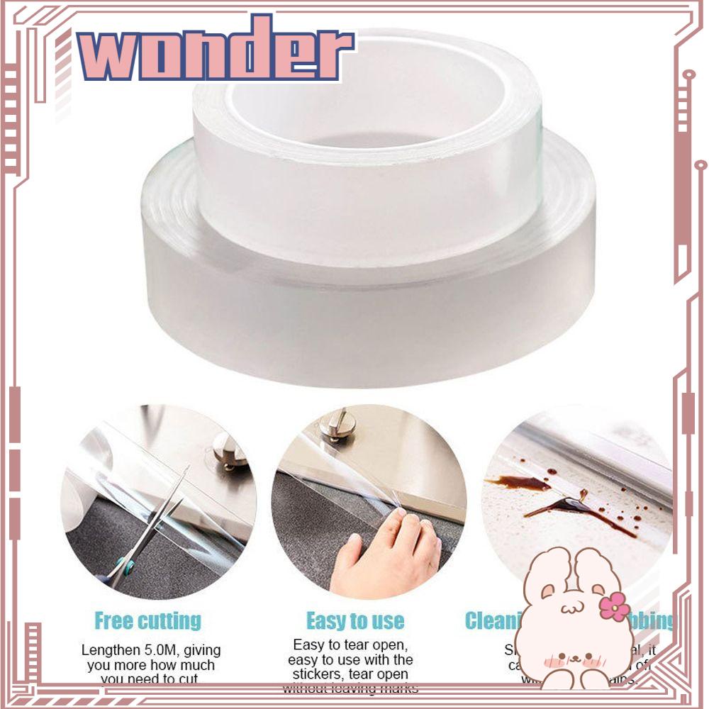 Wonder 300cm Seamless Tape Transparan Kolam Tahan Air Dapur Self-Adhesive Sealing Stripe