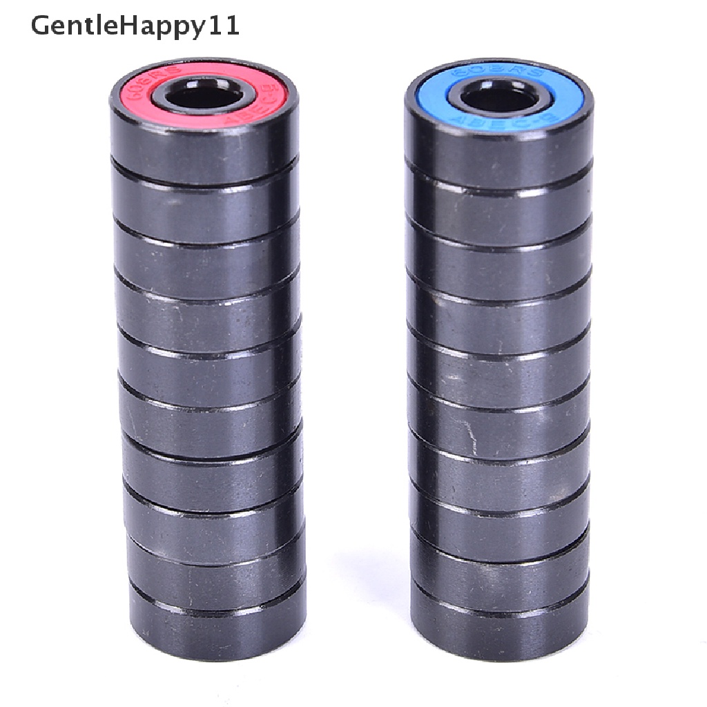 Gentlehappy 10Pcs/set 608 2RS Bearing Deep Groove Steel Sealed Ball Bearings 608RS 608-2RS id