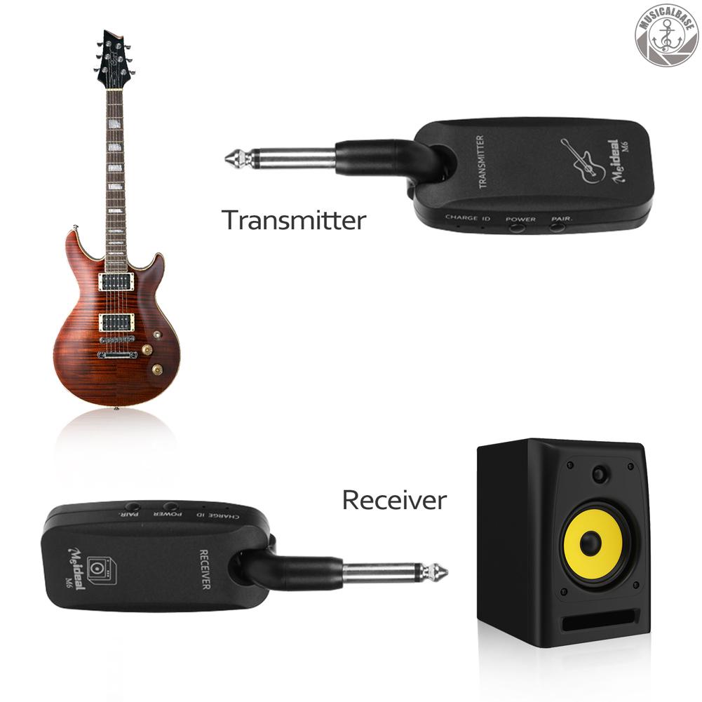 [Penawaran Spesial] Wireless Guitar System Electric Guitars Transmitter and Receiver Set Built-in Baterai Isi Ulang Gitar Wireless System