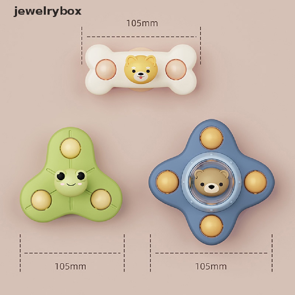 [jewelrybox] Mainan Mandi Bayi Suction Cup Spinner Mainan Balita Bear Hand Fidget Spinner Toy Boutique