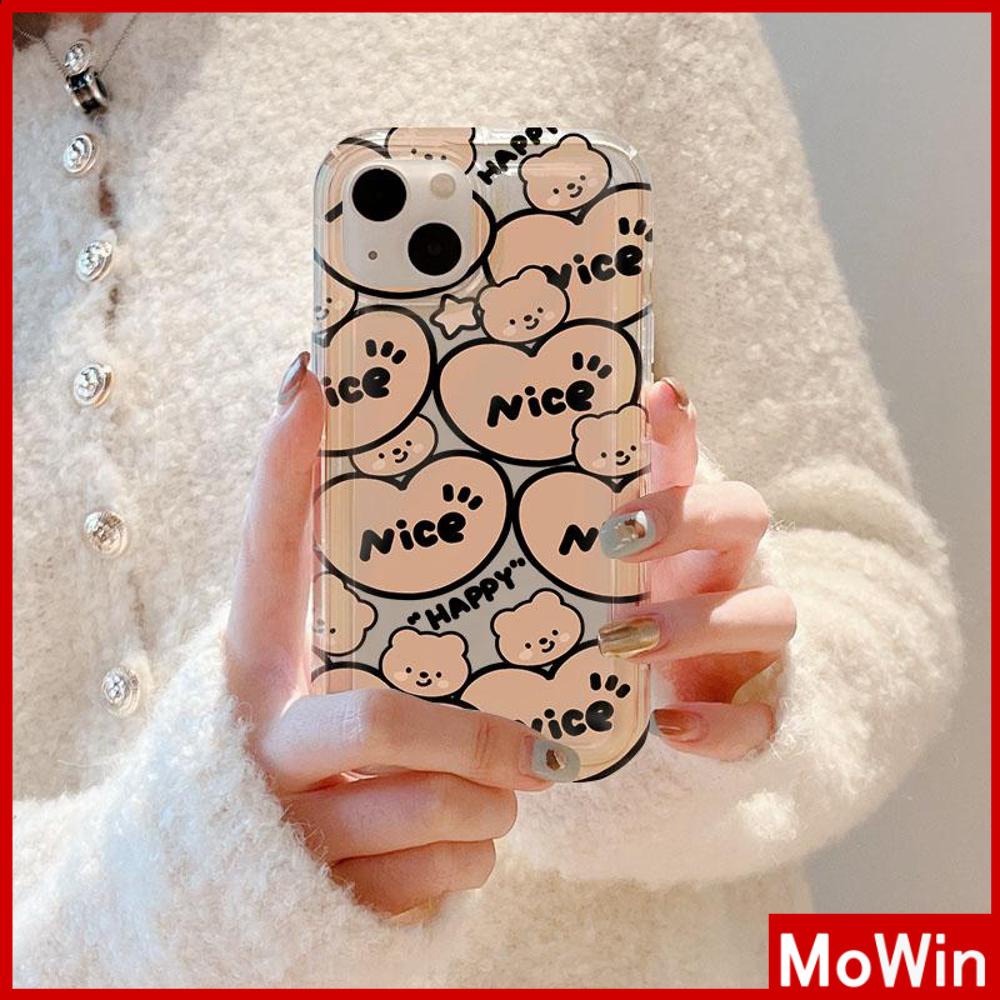 For iPhone 14 Pro Max iPhone Case Clear Case TPU Soft Case Airbag Shockproof Protection Camera Brown Cute Bear Compatible with iPhone 13 Pro Max iPhone 12 Pro Max 11 7Plus 6Plus XR