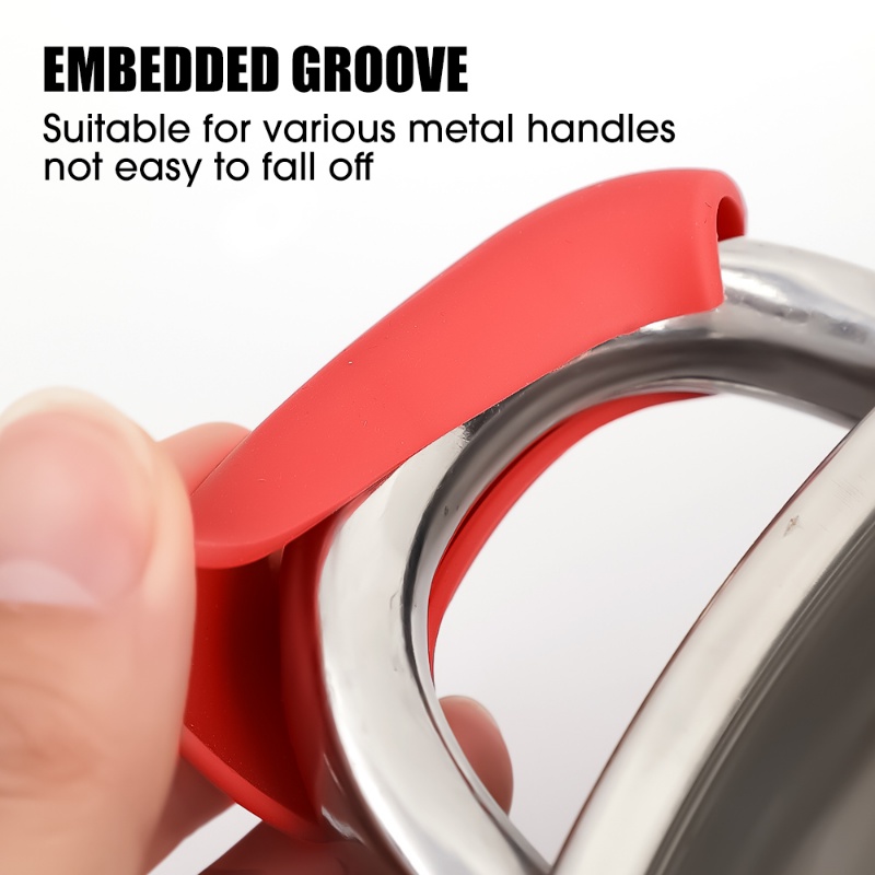 2 Pcs Menebal Silikon Menangani Penutup/Anti-Melepuh Peralatan Masak Klip Sarung Tangan Oven Tahan Panas Pegangan Lengan Panci Perlengkapan Dapur Kreatif