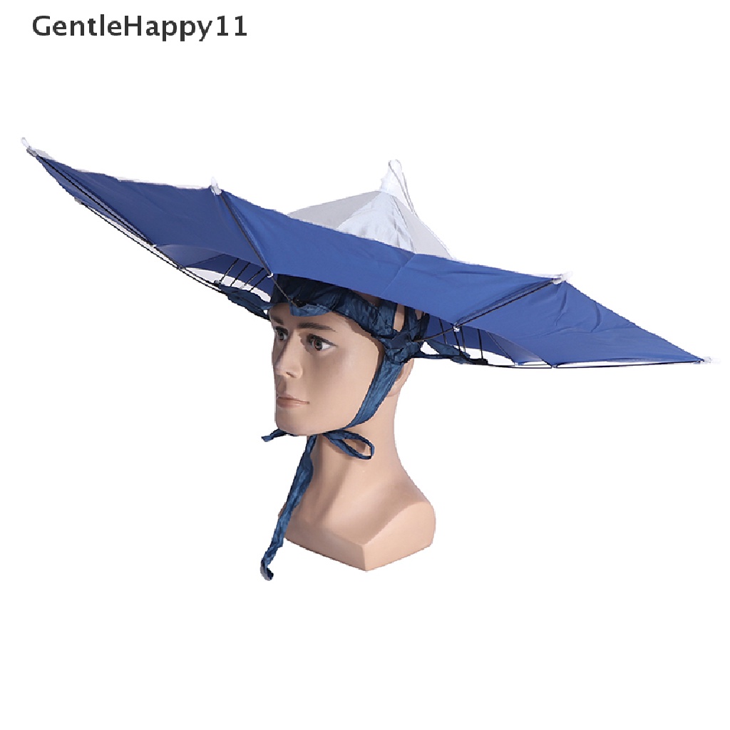 Gentlehappy 1PC Topi Payung Kepala Lipat Perlengkapan Hujan Topi Pancing Hiasan Kepala Umbrella Fishing id