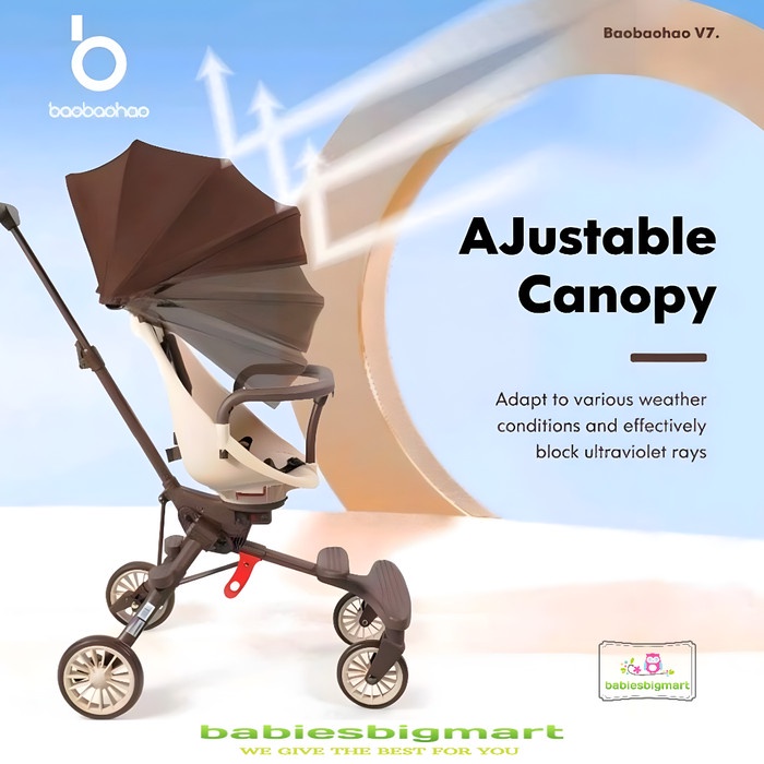 Stroller Baby BAOBAOHAO V7 Magic Bisa Hadap Depan Belakang Multifungsi Terbaru