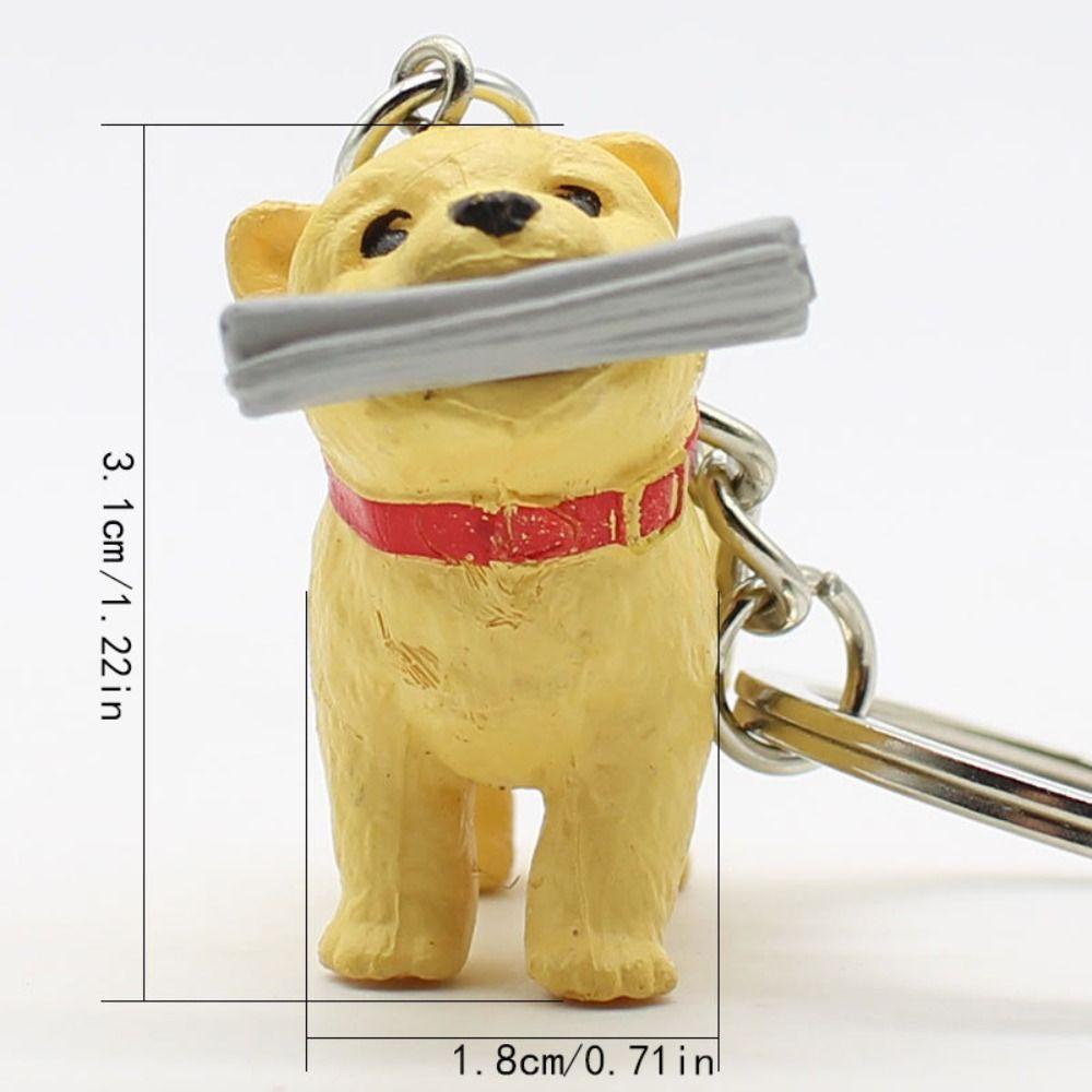 Lanfy Puppy Keychain Fashion Lembut Tempat Kunci Mobil Kawaii Kartun Lucu Untuk Remaja Gaya Korea Liontin